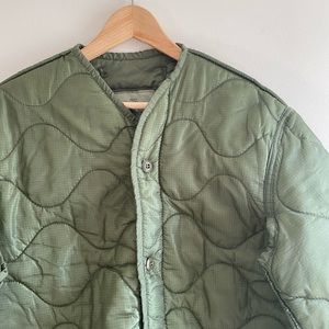 VINTAGE US M65 QUILTED JACKET LINER OLIVE GREEN
